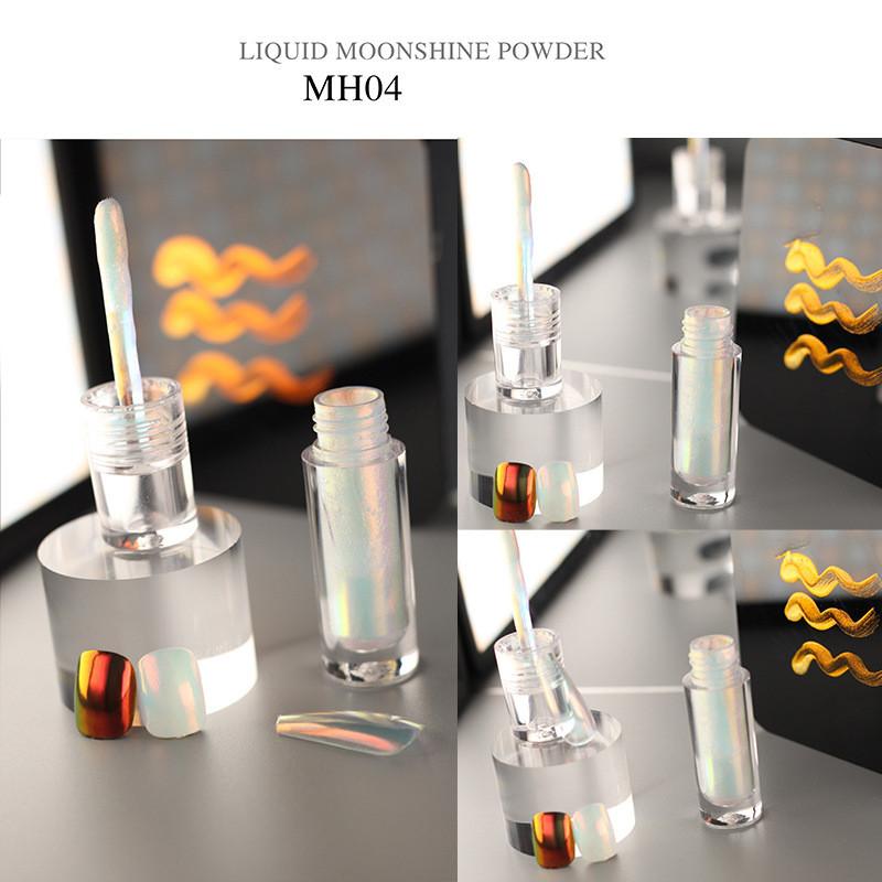 

1 предмет, жидкая зеркальная пудра, кисть для краски, лунный свет, порошок для дизайна ногтей, вспышка, сделай сам, голографическое украшение для дизайна ногтей, украшение для ногтей LM