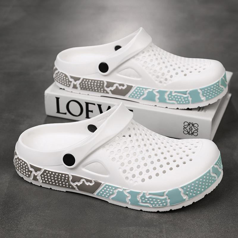 Fashion 2025 Men Fashion Beach Sandals Thick Sole Slipper All-match Outdoor Waterproof Anti-Slip Sandals Casual Walking Shoes for Men