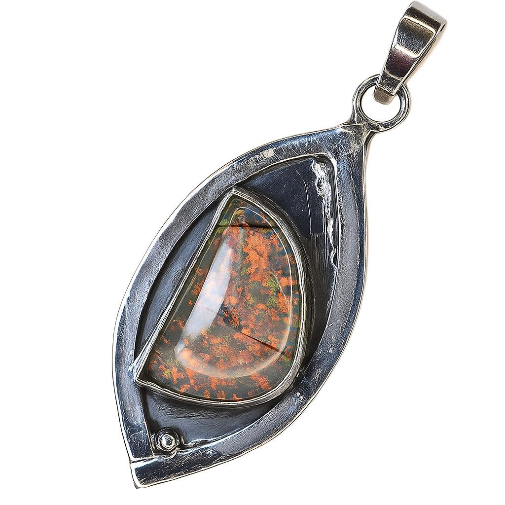 

Natural Fancy Opal 43 Ct CERTIFIED 925 Sterling Silver Pendant For Birthday Gift 50.4 mm approx різнокольоровий