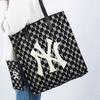 New MLB Monogram Collection Polyester Combo Bag, Tote Bag, Shopping Bag, Shoulder Bag, Handbag Women's Black 3AORL011N-50BKS