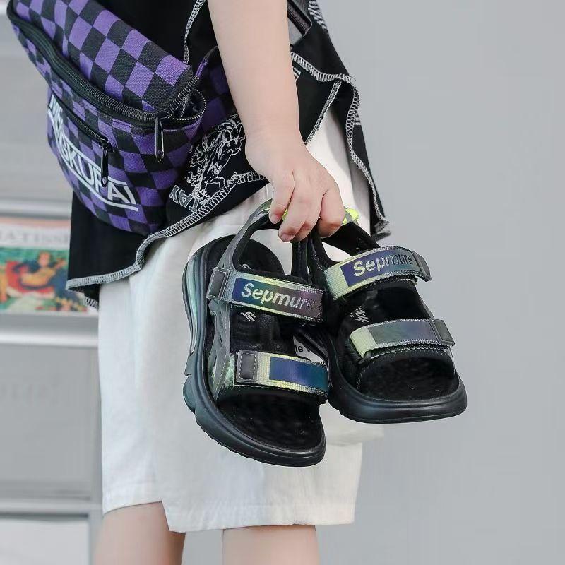Boys Beach Shoes Handsome Dirt-proof Kids Sandals Open Toes Soft Sole 2025 Summer New Children Casual Shoes Non-slip Trendy
