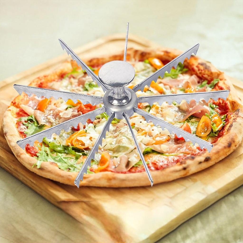 Pie Divider Easy to Use with Handles Cutter for Home Restaurant Domestic 5 Slices