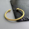 Magnet Bracelet with Adjustable Opening and Threaded Steel Wire Bracelet