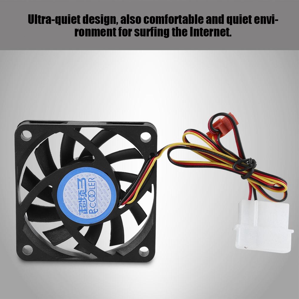 4Pin3Pin DC12V 6CM High Quality Mute CPU Heatsink Cooling Fan with 11 Blades