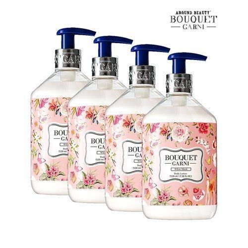 Bouquet Garni Deep Perfume Body Lotion White Musk Scent 520ml x4_631392