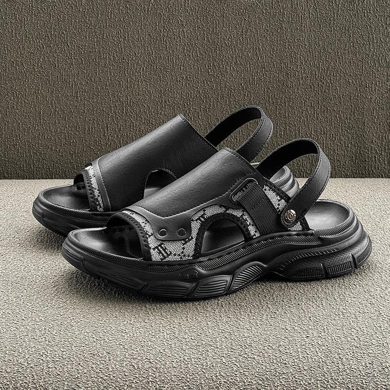 Summer new platform casual Boken sandals wear non-slip and deodorant beach shoes 471212 black-J