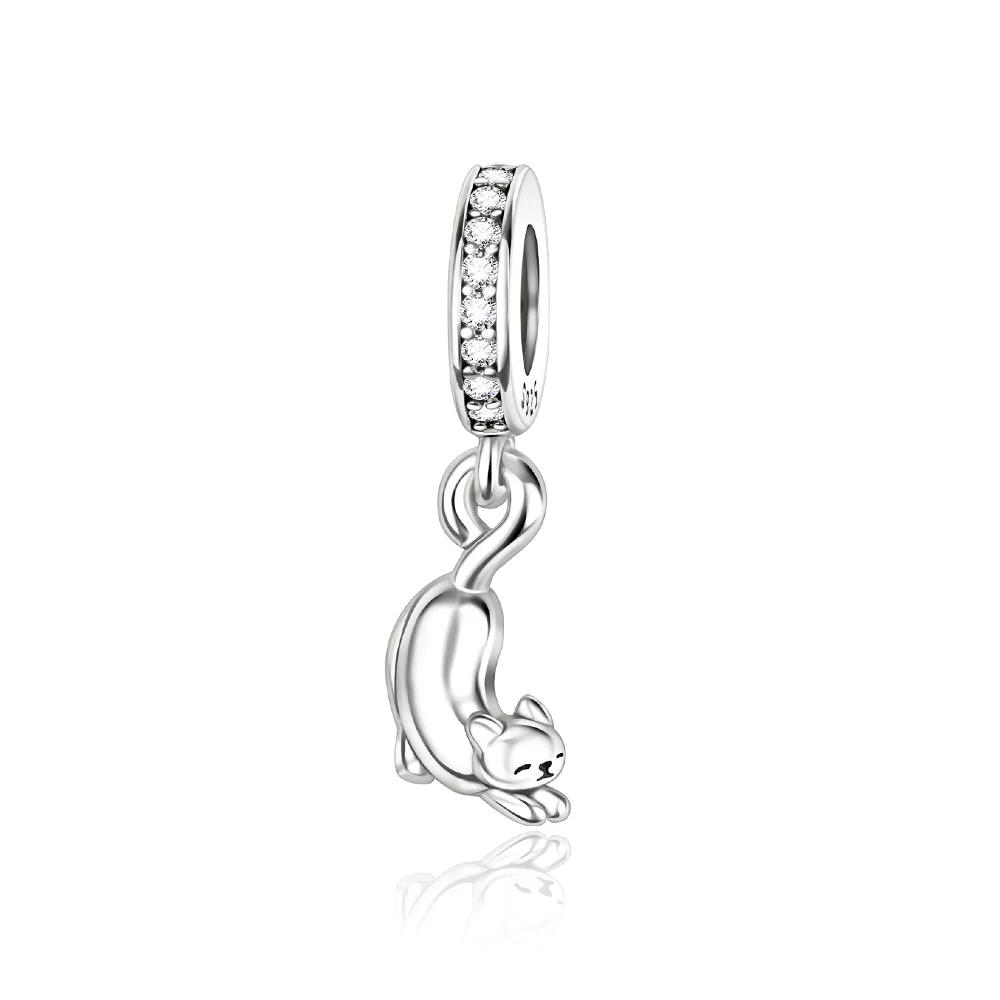 Copper Teacup Cat Lovely Paw House Pet Pendant Charm Bead Charms Bead Charms Compatible With Authentic Bracelets Fine Do It Yourself Birthday Jeweller