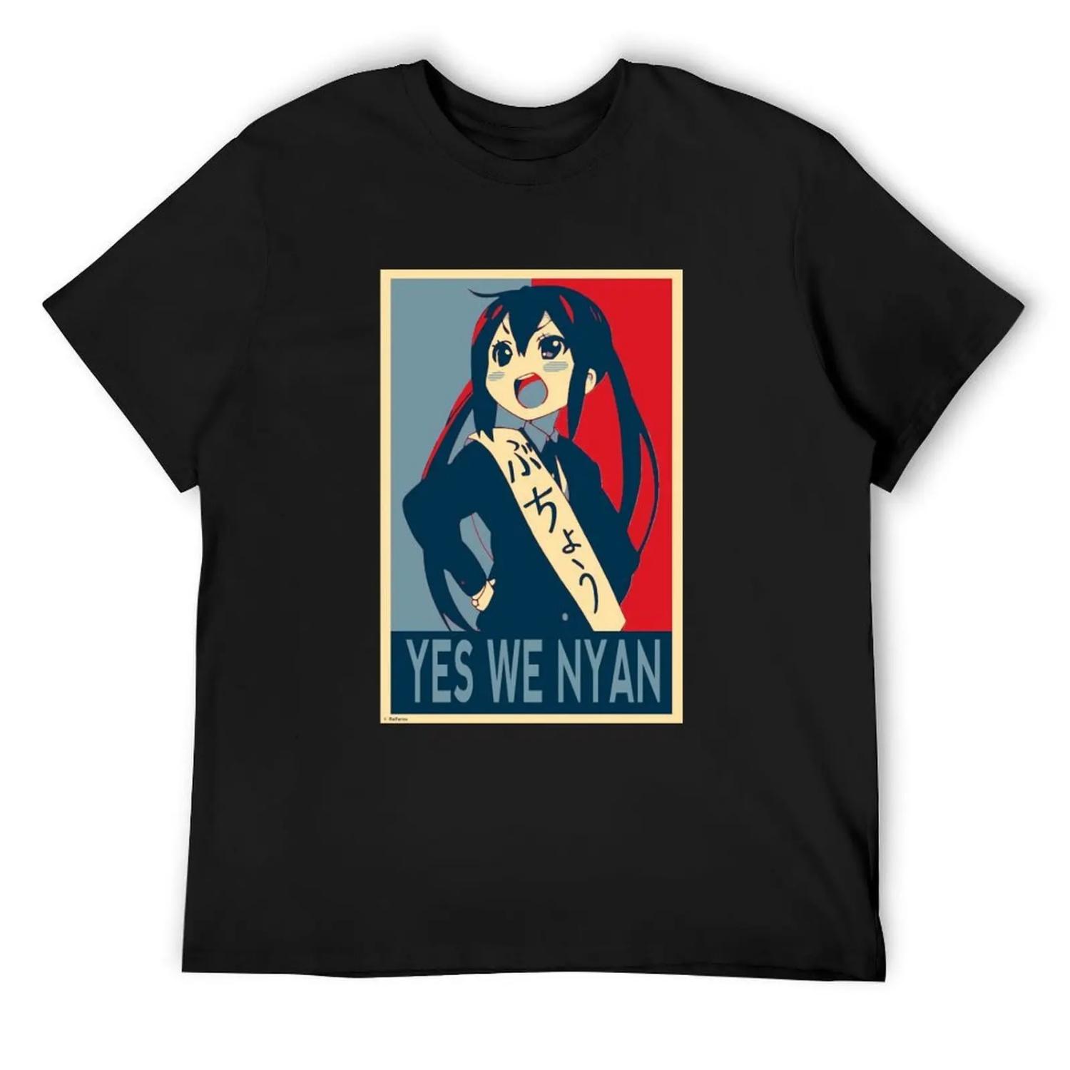 Azunyan - YES WE NYAN (Upscaled) T-Shirt customizeds Clothing customs t shirts men S