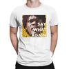 Magliette da uomo Pulp Fiction Say What Again Cotone Puro Abbigliamento Divertente Manica Corta Girocollo T-Shirt Maglietta da Adulto