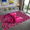 Nouveau Tapis Rose et Noir avec Nœud 2025 pour Salon Chambre Maison Décoration Canapé, Tapis de Sol Antidérapant pour Jouer les Enfants28