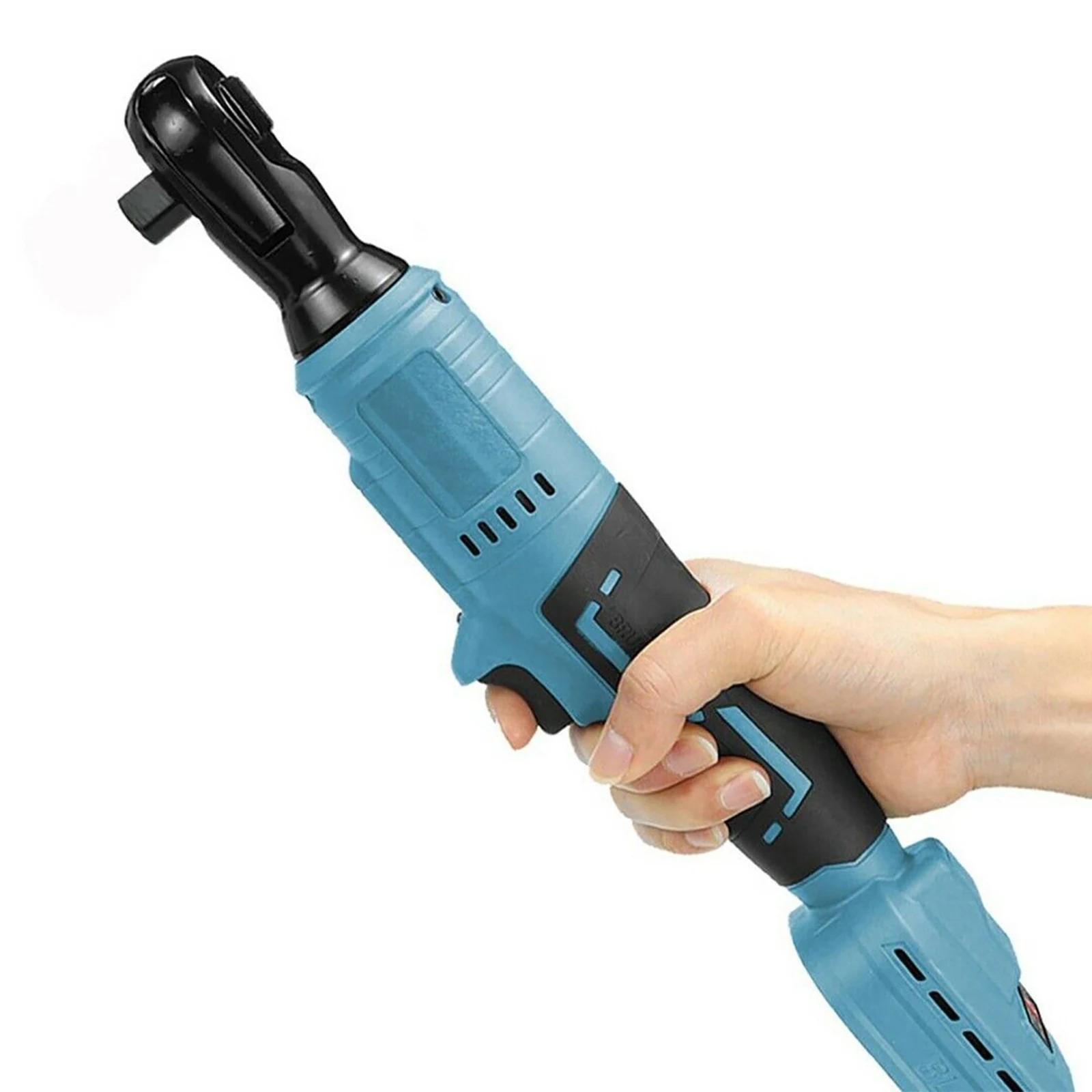 

Электрический гаечный ключ с трещоткой 130 нм, угловой 1/2 , для аккумуляторного ключа Makita 18 В, синий, 800 об/мин синий