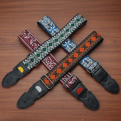 Adjustable Guitar Strap Ethnic Style Guitar Shoulder Belt Bass Belts Electric Guitar Belts  Bass