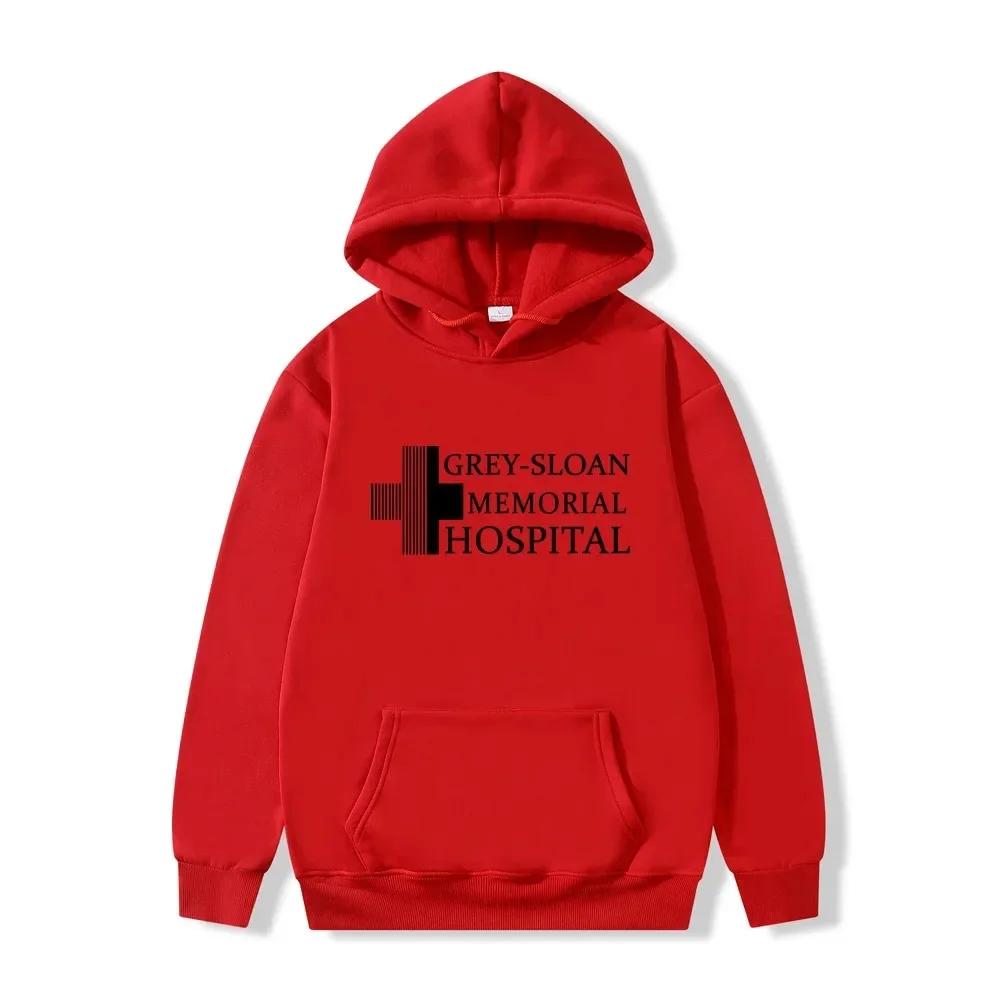 Spitalul Memorial Grey Sloan Meredith Derek Shepard Hanorac Grey's cu mânecă lungă Hanorac pentru bărbați hanorac de înaltă calitate