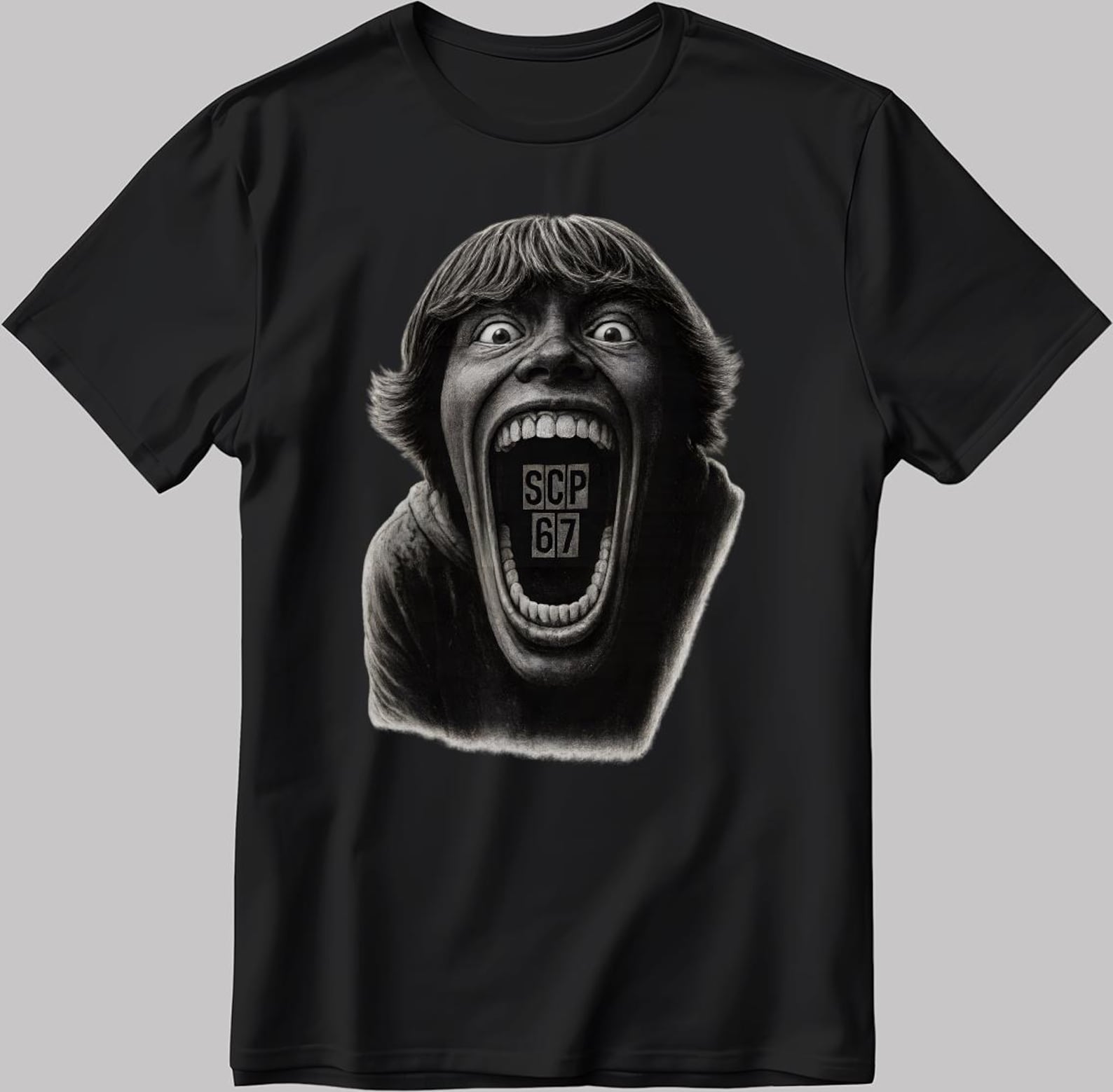 SCP 67 Six Seven Meme Funny White-Black Men/ Women T-Shirt KA216 S