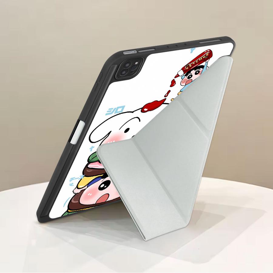 Cute Cra-yons Shin-chans Anime Tablet Case For iPad Pro 11th 10th 9th 8th 7th 12.9inch Pro 2025 Air 4 5 M3 M2 1 2 M4 11inch Mini