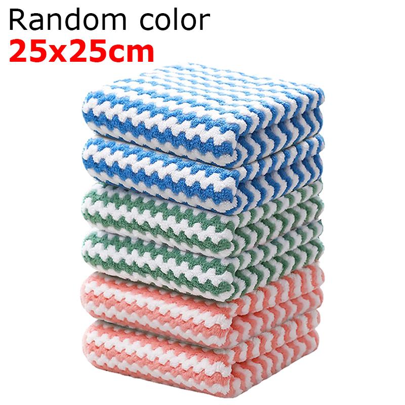 

10/5/3/1 шт. Коралловые флисовые полотенца для мытья посуды, супер впитывающая ткань для уборки, тряпка для мытья посуды, полотенца для кухни, влажная и сухая губка для мытья посуды 10 PCS