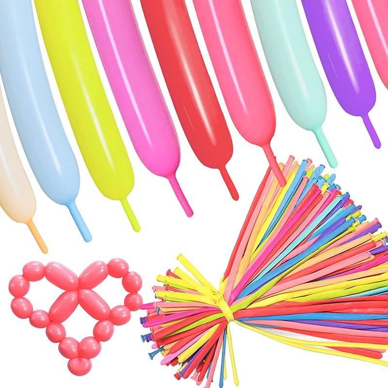 50 Peças Balões Coloridos para Torcer Tiras Longas Mágicas Balão de Látex Para Festa de Aniversário de Crianças Decoração de Casamento Modelagem de Animais DIY