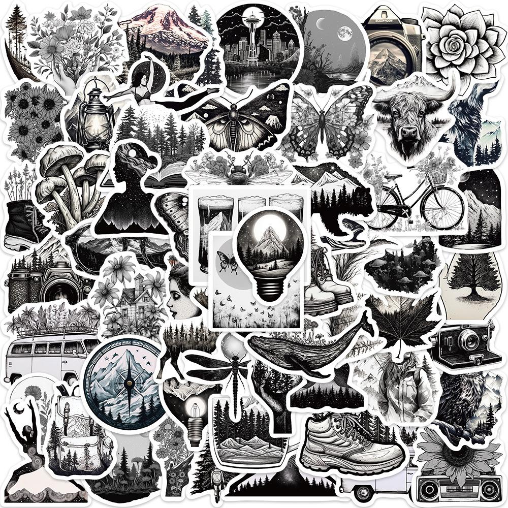 

Водонепроницаемые наклейки для DIY для украшения гитар, блокнотов и багажа, 60 уникальных дизайнов