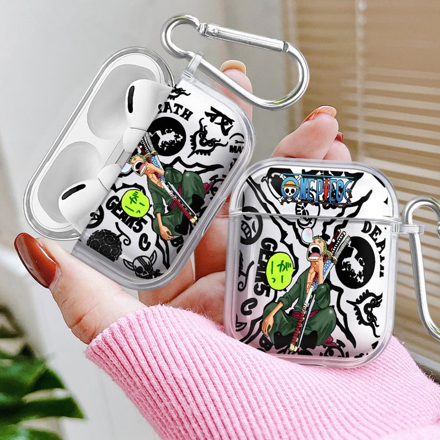 O-One P-Pieces Luffy Zoro Case For Airpods Pro2 3 Pro Pro3 1 4 2 Clear Earphone Cases Cover