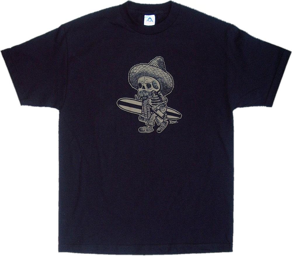 Kruse El Borracho Surfer T-Shirt Skeleton Sombrero Surfboard Drink Posada S-4XL XXXXL