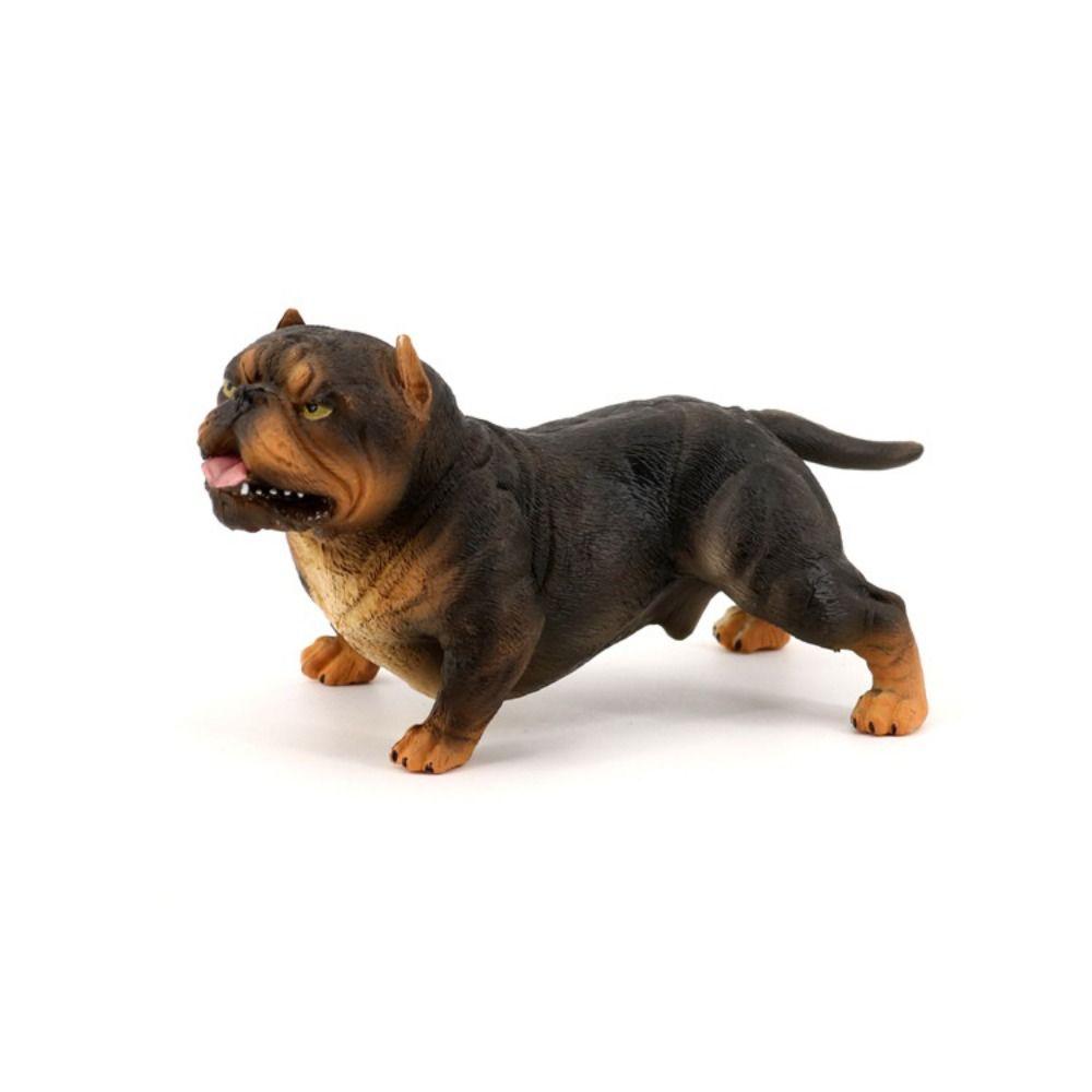Animal Model Simulation Bulldog Educational Pitbull Figurine Children Toys Bulldog Model  Kids Toy