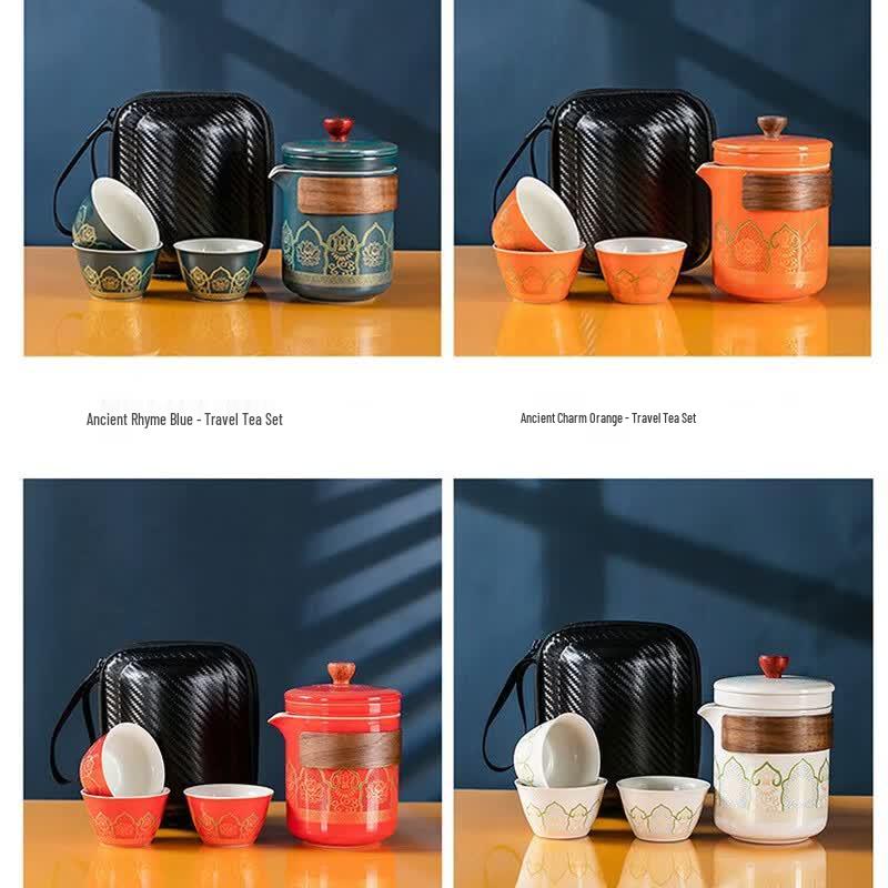 Portable Ceramic Kung Fu Tea Set