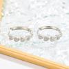 New Heart Hoop Earrings For Women Temperament Simple Inlaid for Women Wedding Silver Color Ear Shiny Zircon Jewelry Accessories