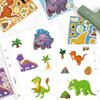 8PCS Dinosaur Make a Face Sticker, Cute DIY Puzzle Face Swap Decals for Diary Notebook Phone Fridge, Cartoon Animal Stickers