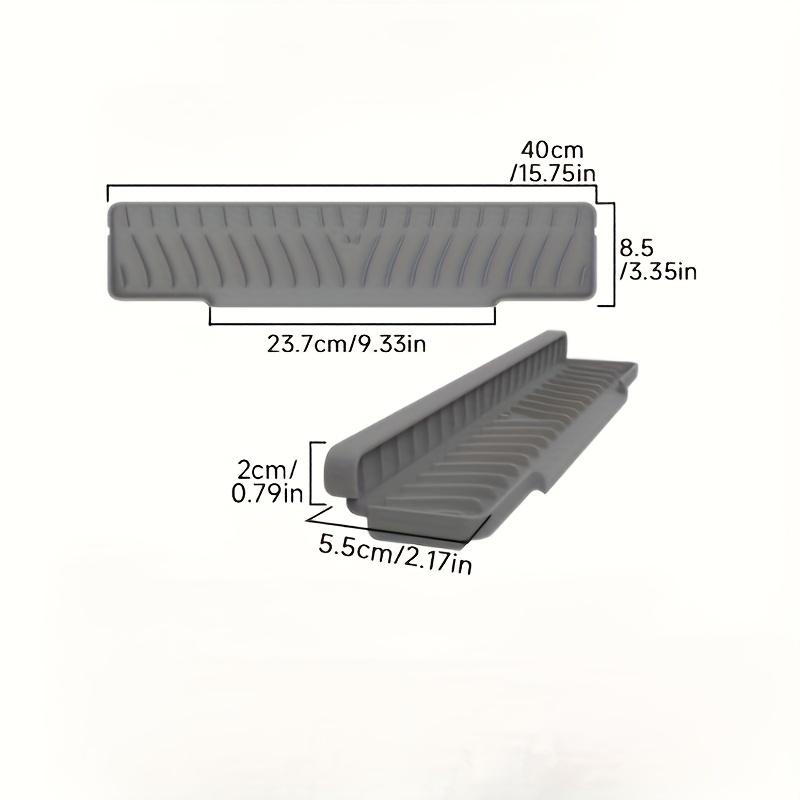 LDQ 1 Piece Narrow Sink Drain Pad Anti Splash Design Green Drain Tray For Bathroom Sink Dishwasher Countertop Protector Mat Suitable 1pcs серый