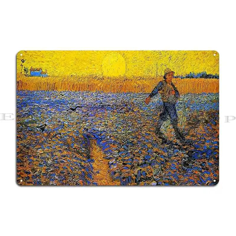 Van Gogh Metal Plaque Poster Decoration Party Cinema Character Wall Decor Tin Sign Poster