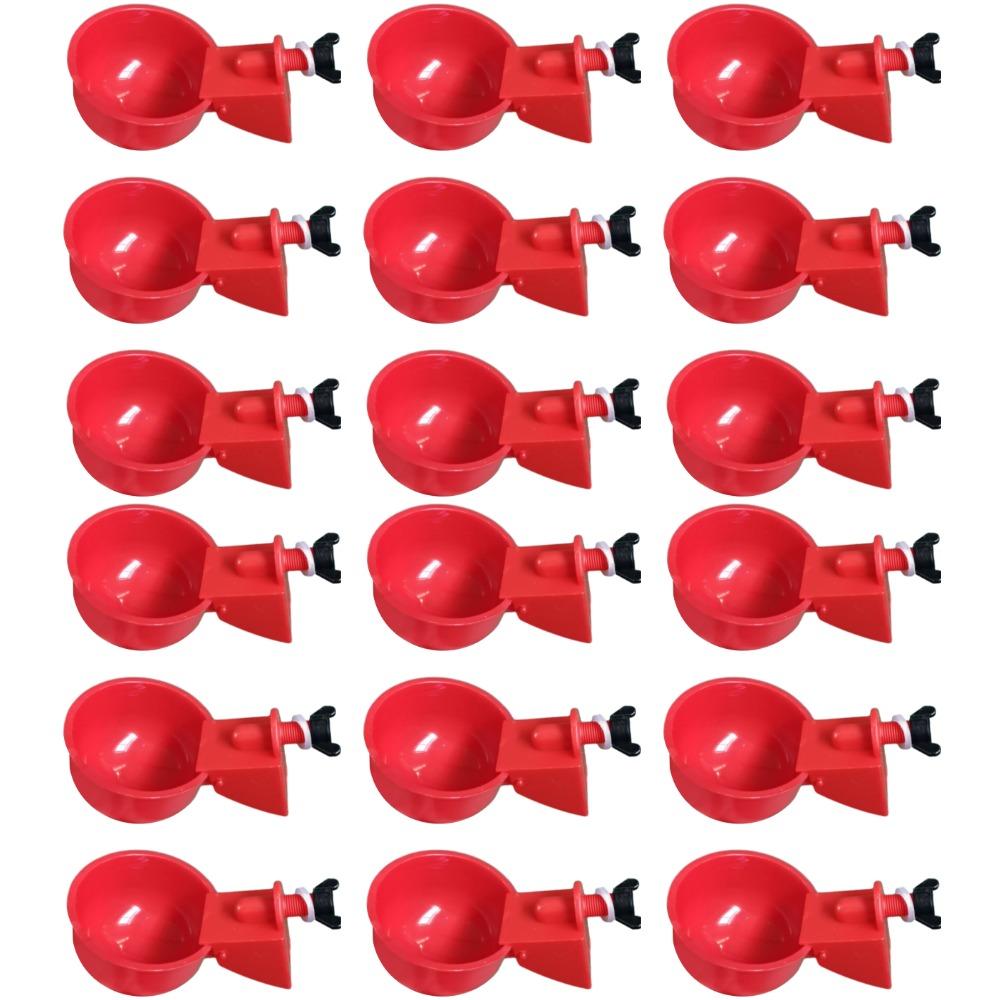 6-24Pcs Poultry Drinking Bowl Feeder Automatic Chicken Drinker Cup Kit Farm Animal Drinking Water Feeder Chick Coop Accessories