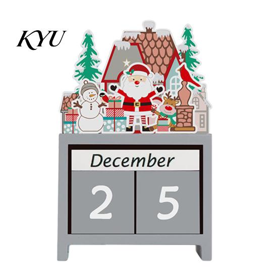 Christmas Gift for Kids Countdown Blocks, Desktop Advent Calendar with Movable Durable Wooden Holiday Days Until Xmas Ornament Home Office Decor Party