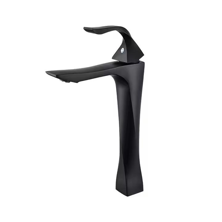 New Bathroom Basin Faucet Deck Mounted Black Chrome Gold Luxury Sink Tap Single Hole Water Tap Hot and Cold Basin Mixer Brushed