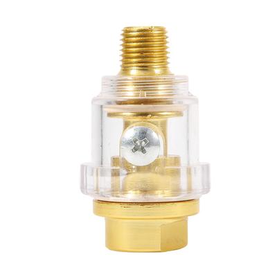 Professional 1 4in NPT Mini In Line Oiler Lubricator Gold Color Copper Pneumatic Tool Accessory