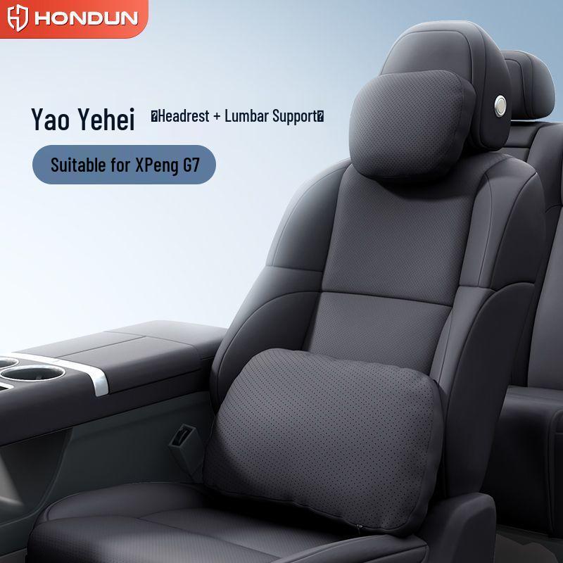 Geeignet für XPeng G7: Kopfstützen-Nackenkissen & Lendenstützen-Set – Autozubehör für Komfort & Innendekoration.