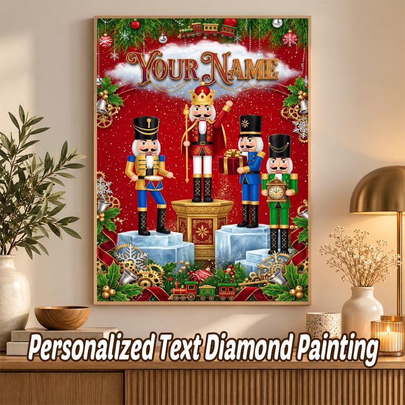 Christmas Custom Name Text 5D Diamond Painting Kit DIY Full Drill Diamond Art Decoration