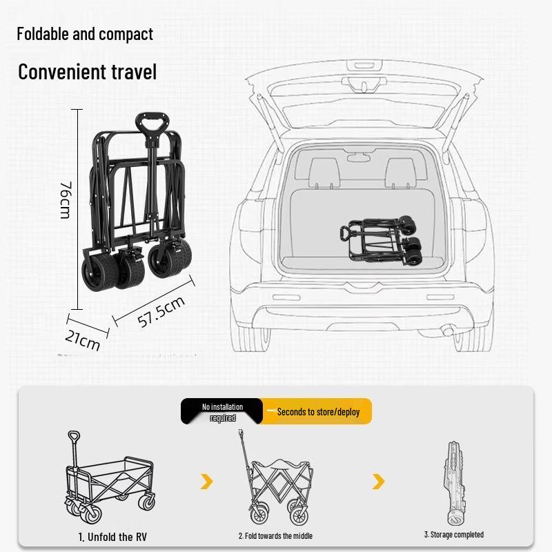 ZISIZ Outdoor Folding Camping Wagon