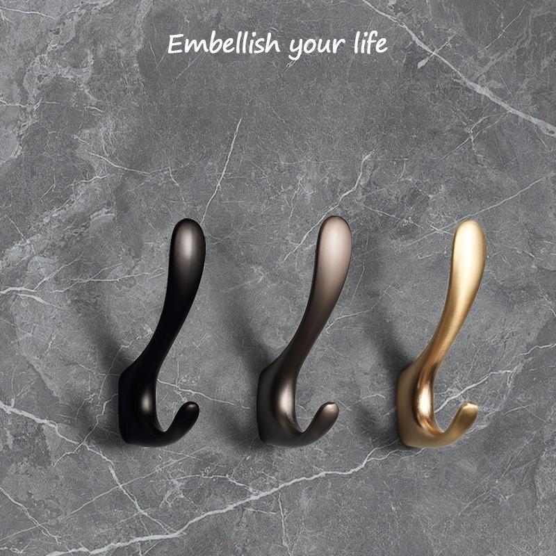 1Pc Coat Hook Coat Hook Light Luxury High-end Wall Hanging Wall Entrance Minimalist Door Single Wardrobe Shoe Cabinet Grille Hook