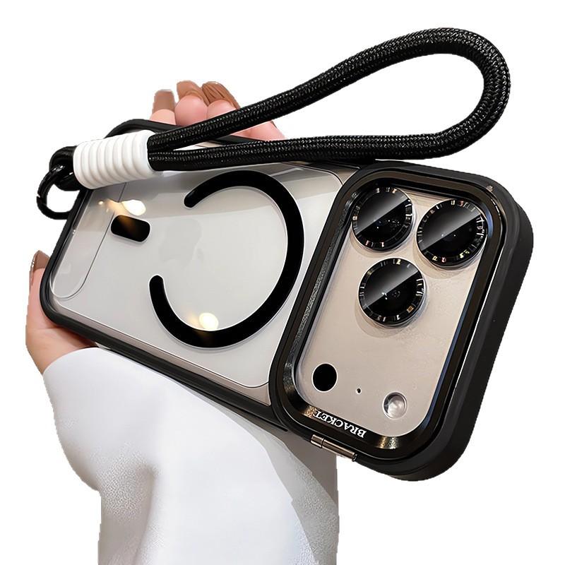 Lens Holder Magnetic Suction for iPhone17PROMAX Mobile Phone Case with Lanyard Apple 16 Lens Film Anti-drop 14