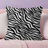 Abstract Line Black And White Zebra Cushion Cover Car Throw Pillow Case For Sofa Car Christmas Gift