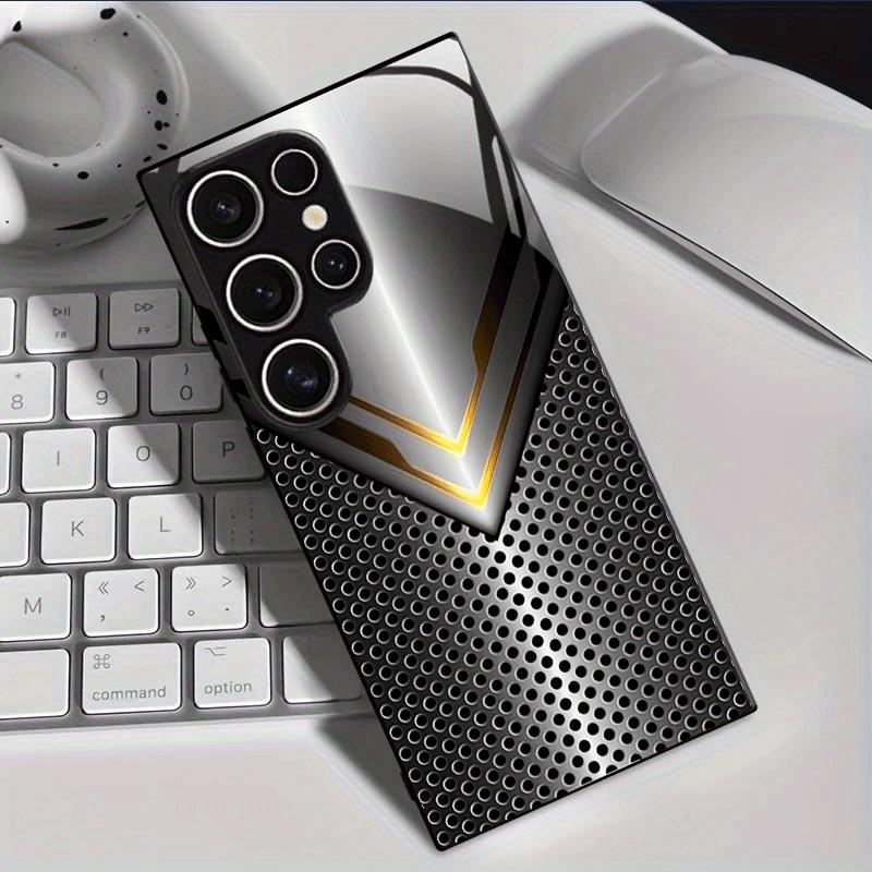 Armor pattern tempered glass phone case suitable for Samsung GalaxyS26 S25 S24 S23 S22 S21 S20FE/Ultra/Plus anti drop back cover