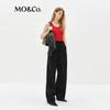 MO&Co. Women's High-Waist Straight Leg Drawstring Pants