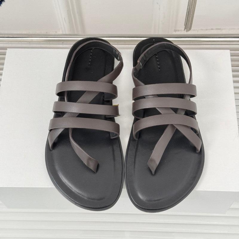 

Simple temperament hand-woven sandals new holiday style flat sandals casual cool slippers 39 кавовий