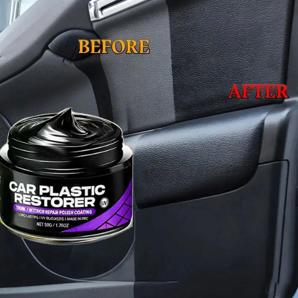 Plastový renovátor lesku do auta Křišťálově čistý Auto k Agentu Obnovení lesku Povlak panelu Zadní lešticí vosk a Černá kůže K0H6