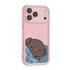 Cute black pig pattern phone case suitable for iPhone 17 16 15 14 13 12 11 Pro/Max/Plus anti drop and shockproof back cover