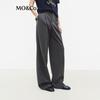 MO&Co. Women's Mid-Waist Pleated Wide-Leg Trousers