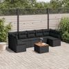 VidaXL Garden Lounge Set with Cushions 8 Pcs, Patio Sofas, Patio Furniture Set, Outdoor Furniture, Black 3255901