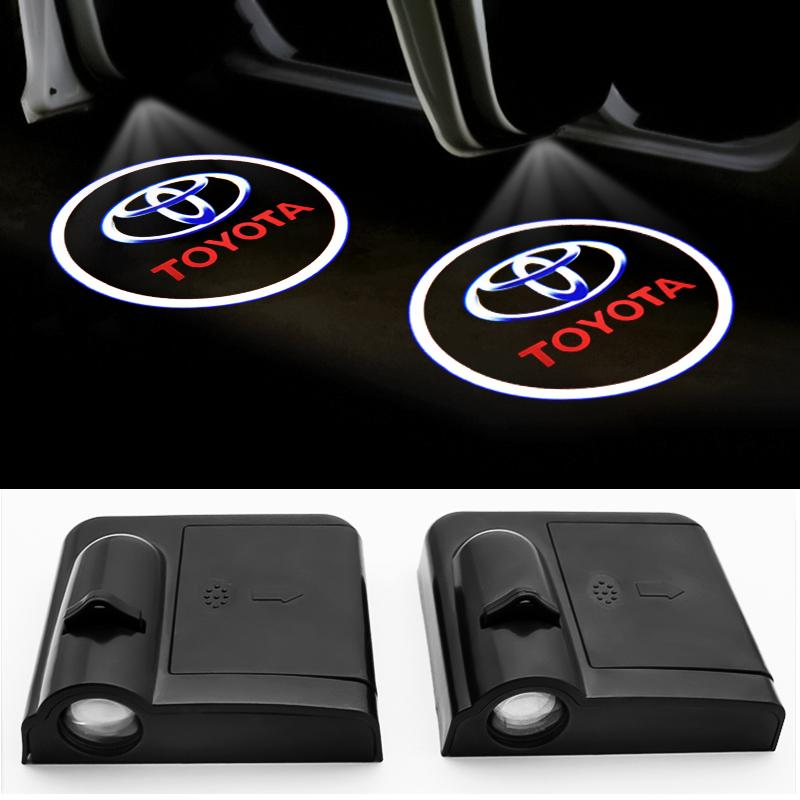 Led Car Door Welcome Lights Projector Ghost Shadow Lamp For Toyota Corolla RAV4 LEVIN Yaris C-HR Camry Prado Prius Accessories