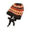 Ethnisches Muster Ohrenklappenmütze Gestrickte Beanies für den täglichen Gebrauch Erwachsene Unisex Acryl Totenkopfmütze für Outdoor Radfahren Spazierengehen