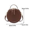 Mode Damen Einfarbig Runde Kleine Schulter Sling Tasche PU Leder All-match Design Umhängetasche